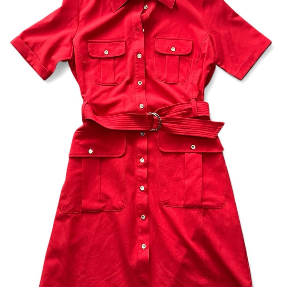 Zac & Rachel Belt Shirt Dress Size 4 - Picture 2 of 6